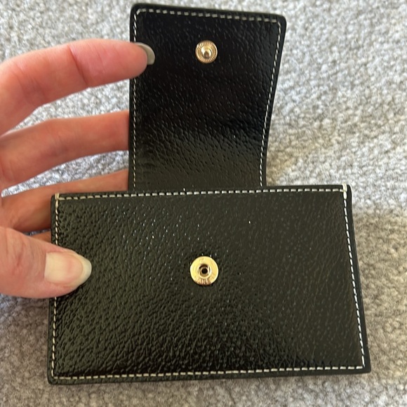 Kate Spade ♠️ Black Saffiano Leather Snap Close 3 Slot Cardholder NWOT Authentic - Picture 4 of 8